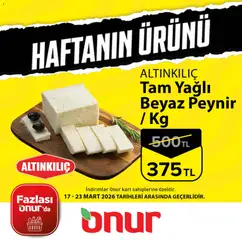 Onur Market Onur Market - Haftanın Ürünü 17.03.2026 - Broşürünün önizlemesi
