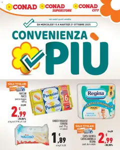Anteprima dell'opuscolo Volantino Convenienza Più Lazio dal negozio Conad valido da 15/10/2025