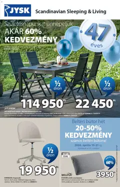 JYSK - JYSK Aktuális ajánlatok megtekintése, amely érvényes 2026.04.15.-től