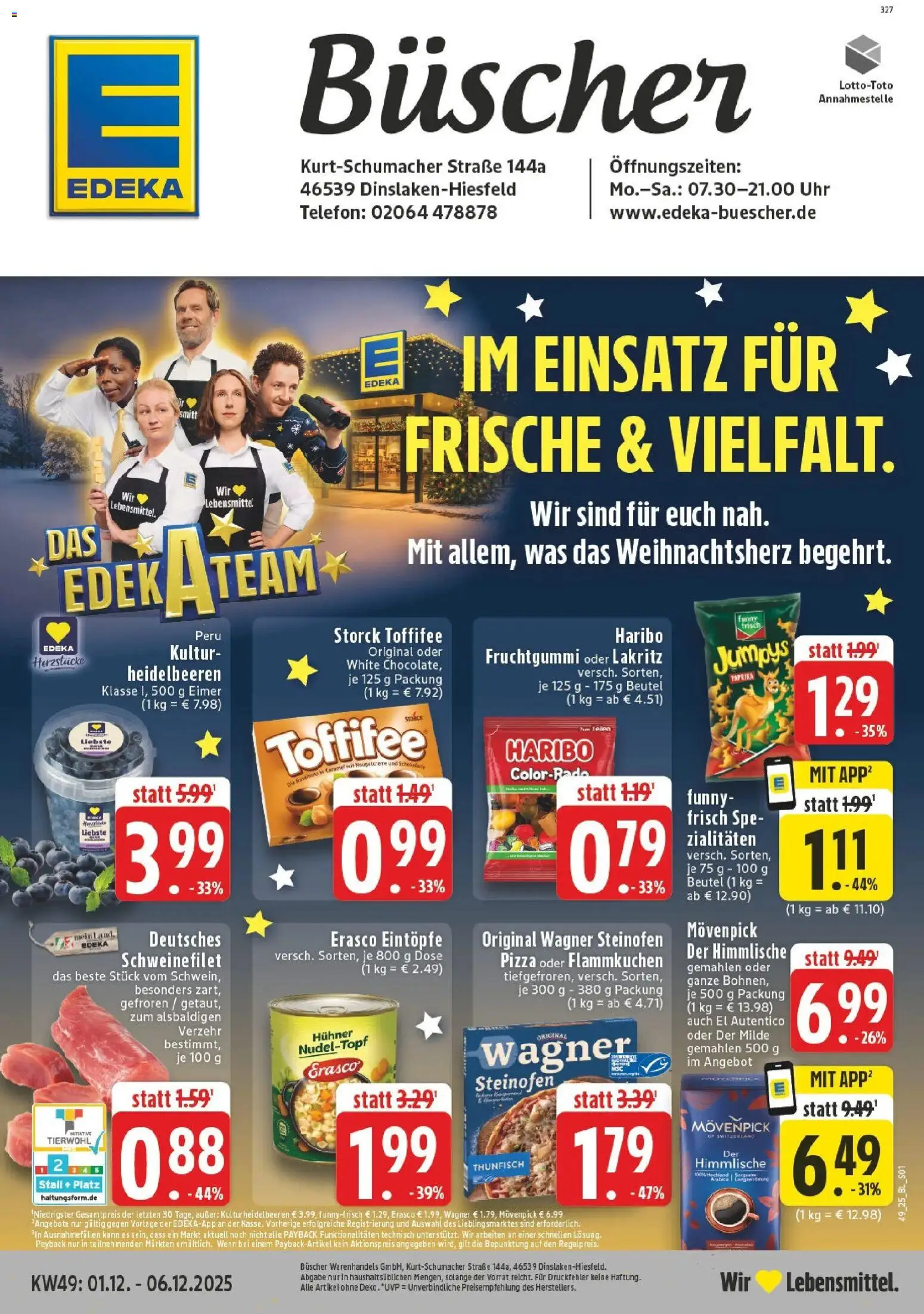Vorschau von dem Prospekt des Geschäftes Edeka, gültig ab dem 01.12.2025
