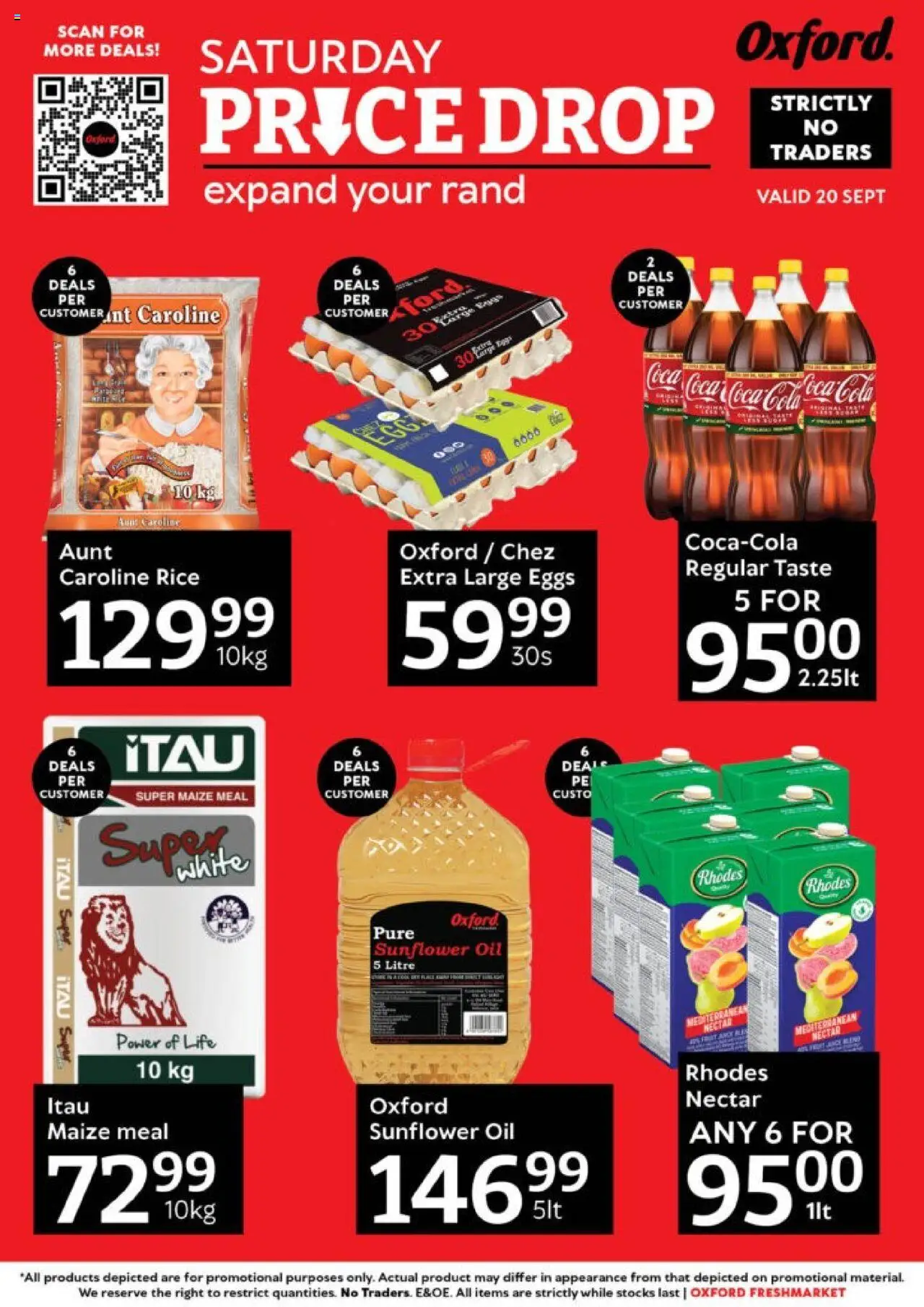 Oxford Freshmarket Saturday Price Drop from 20/09 - 20/09/2025 > Promotions