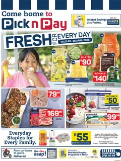 Preview of Pick n Pay flyer valid from 20/04/2026