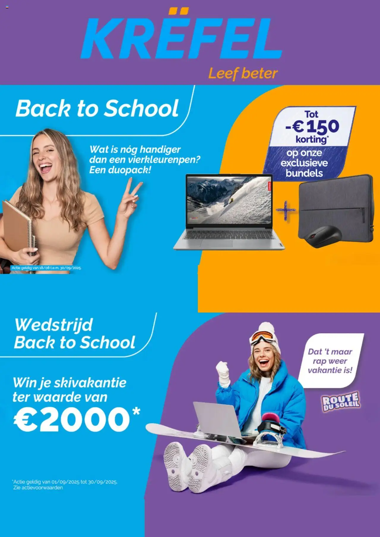 Krëfel shop Folder / Publicité geldig vanaf 08/09/2025 - Paginanummer 1