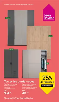 Voorbeeld van Publicité van winkel Leen Bakker geldig vanaf 01/09/2025
