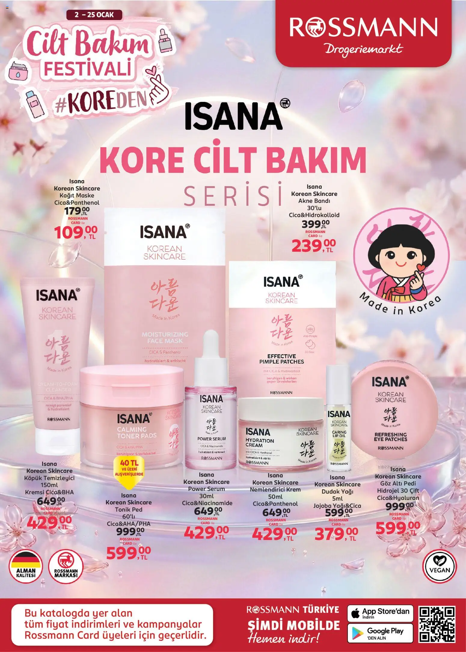 Rossmann Cilt Bakım Festivali 02.01.2026 - Broşürünün önizlemesi - Ocak, Krem