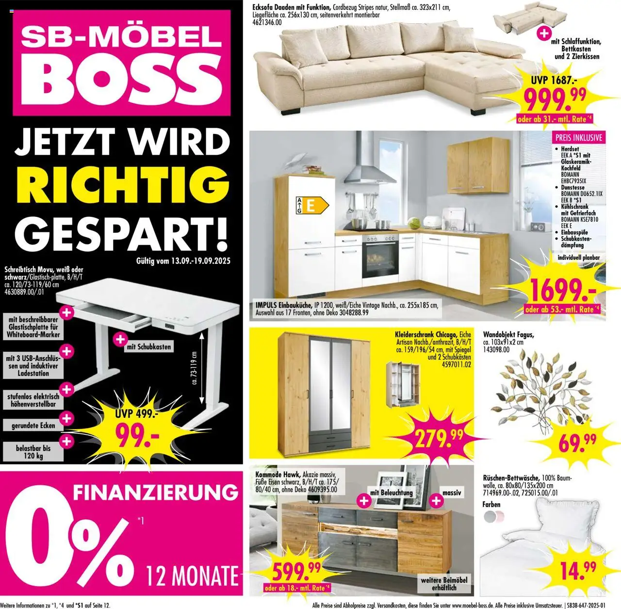 SB Möbel Boss Prospekt Neubrandenburg (vom 13.09.2025 - 19.09.2025)