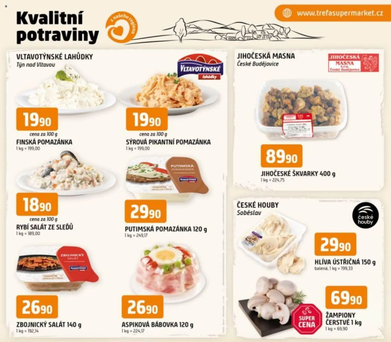 Náhled nabídky: Trefa Leták - Kvalitní potraviny z našeho regionu platný od 21.01.2026