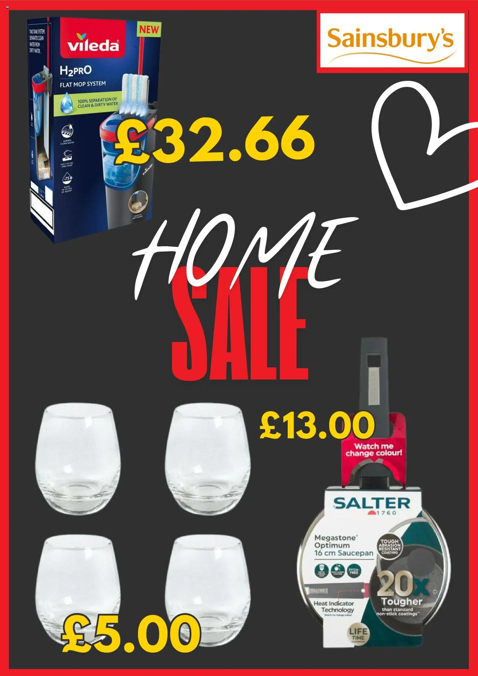 Preview of Sainsbury's Weekly offers valid from 30/12/2025 - Watch, Water, Mop, Saucepan