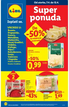Pregled letka Lidl Super ponuda trgovine Lidl vrijedi od 07.04.2026