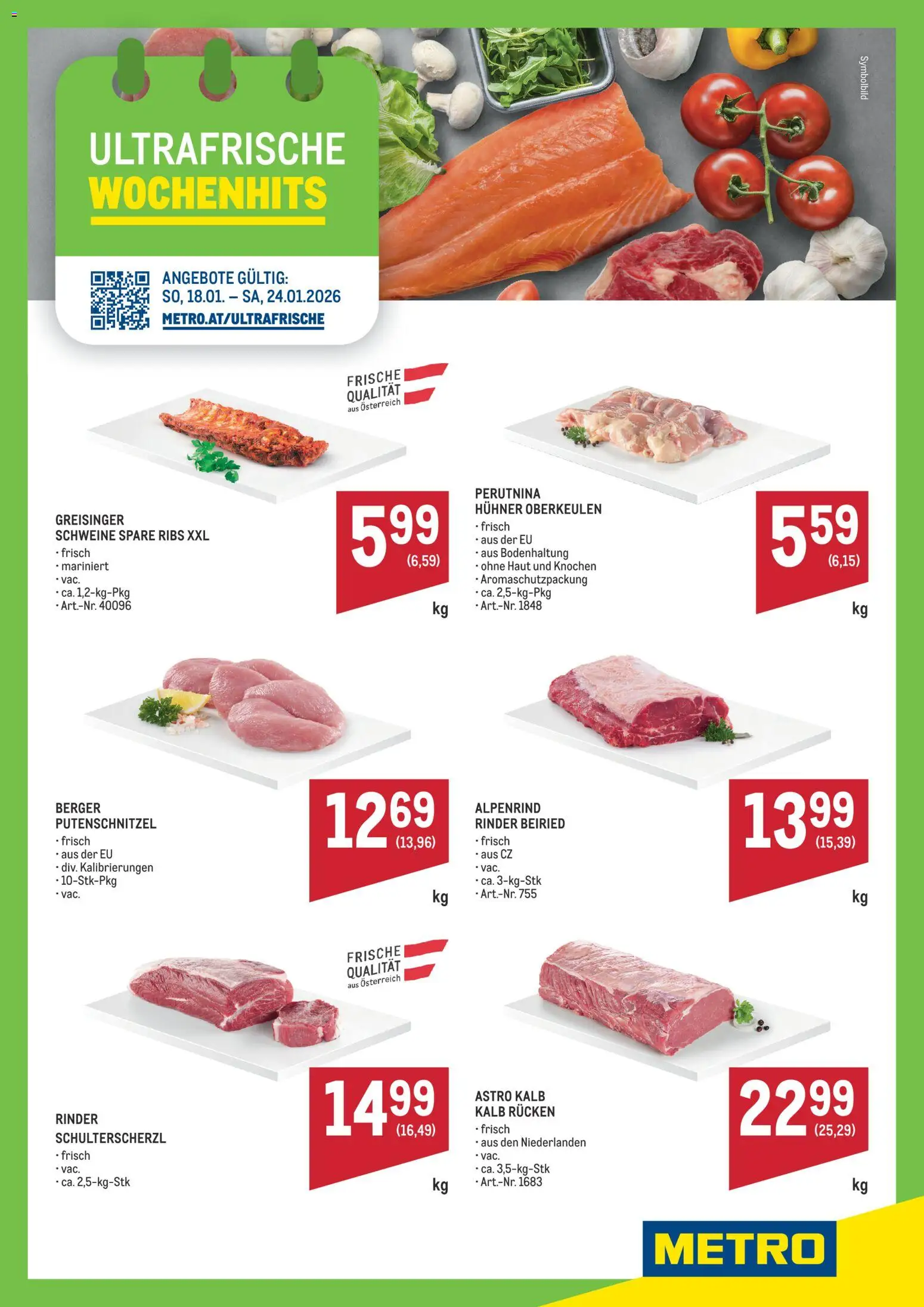 Vorschau der Angebote: Metro Angebote Ultrafrische Wochenhits gültig ab 18.01.2026
