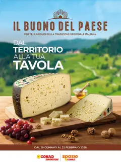 Anteprima dell'opuscolo Volantino Il Buono del Paese Lazio dal negozio Conad valido da 29/01/2026
