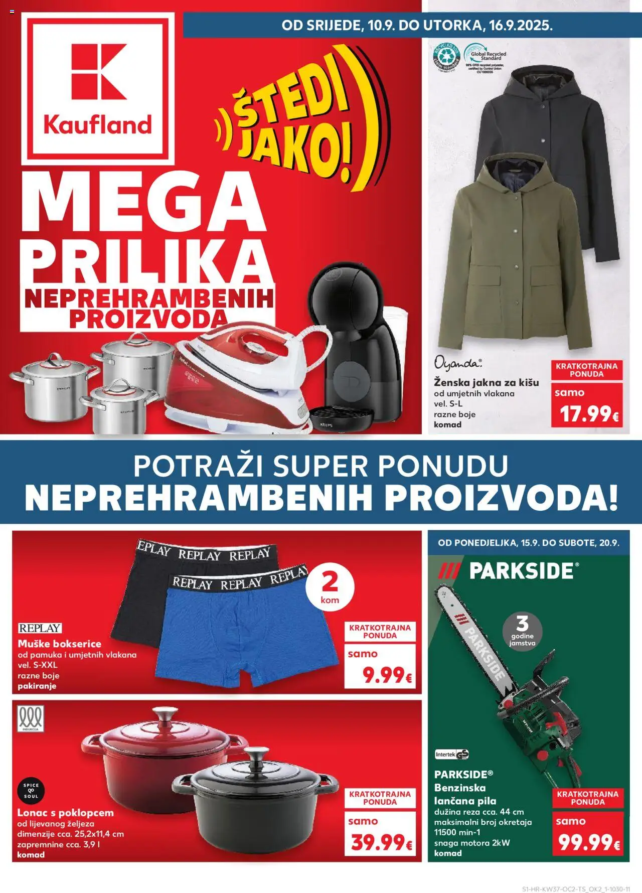 Kaufland aktualni Katalog Parkside vrijedi od 10.09.2025 - tjedna akcija broj stranice 1