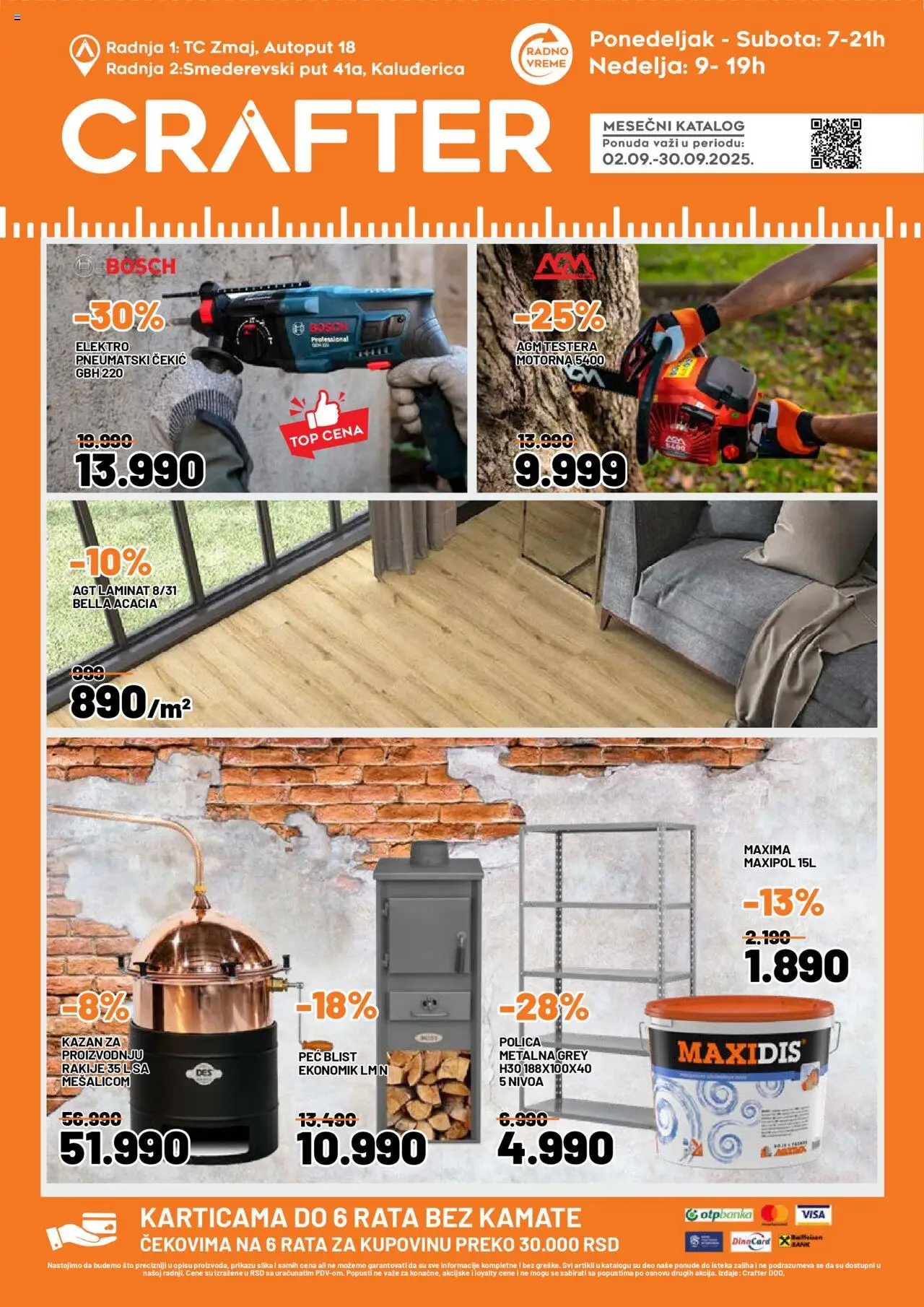 Crafter katalog važi od 02.09.2025 - stranica 1 - Bosch, Sto, Polica, Čekić