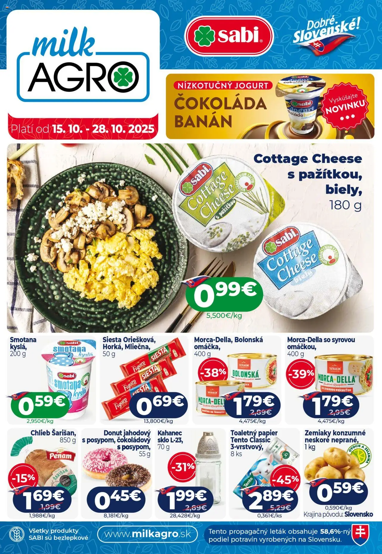 Milk Agro Leták (15.10. - 28.10.2025) - Akčná ponuka