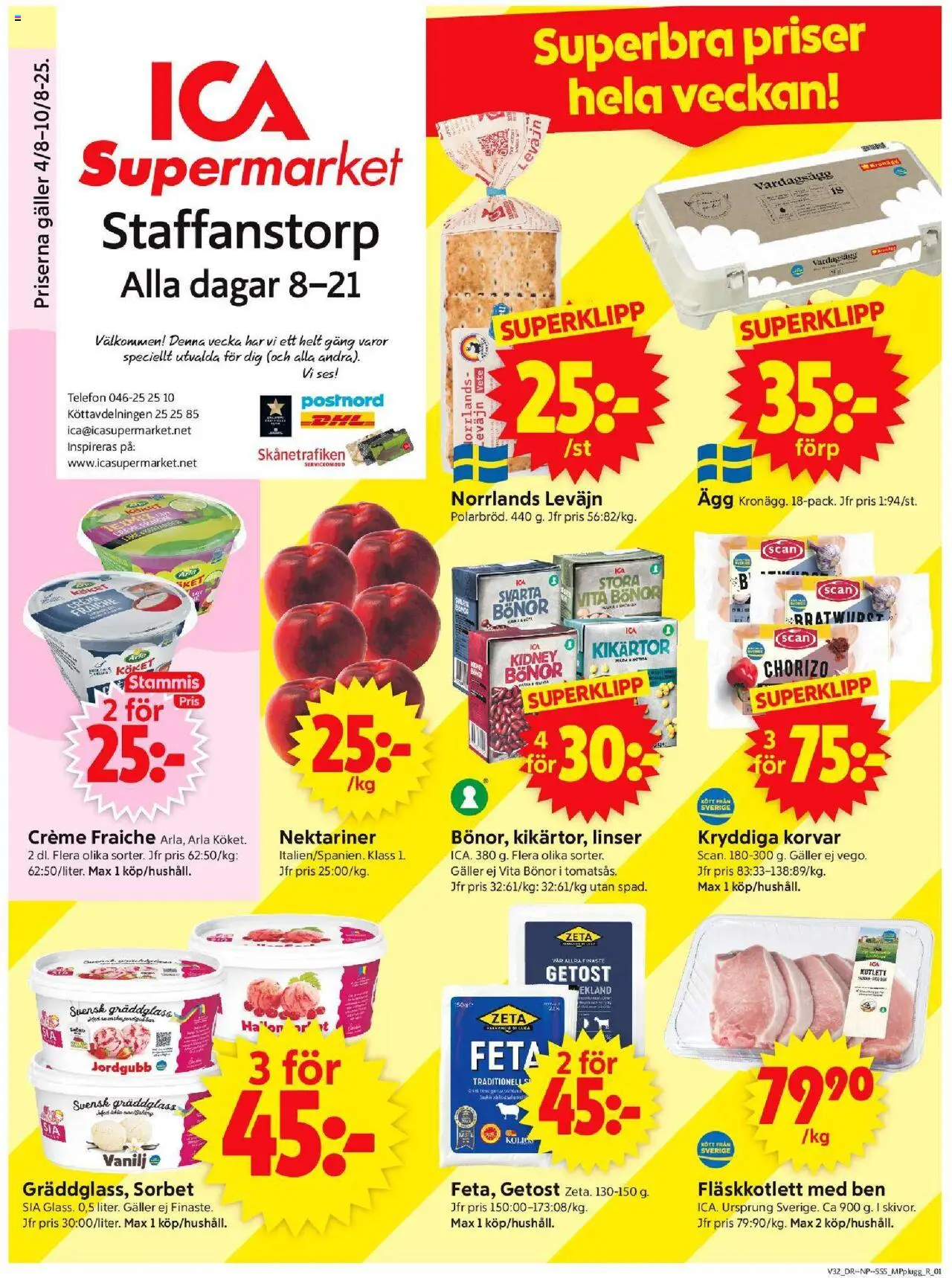 Staffanstorp är giltig 04/08 2025 > Veckans Erbjudanden gäller från 04/08/2025 till 10/08/2025 sidnummer 1