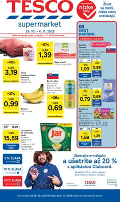 Náhľad Tesco letáku platného od 29.10.2025