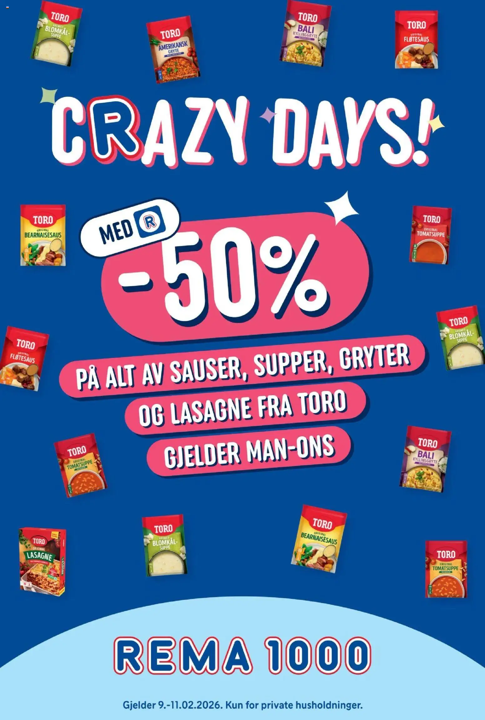 Forhåndsvis Crazy Days fra butikk Rema 1000 gyldig fra 08/02/2026