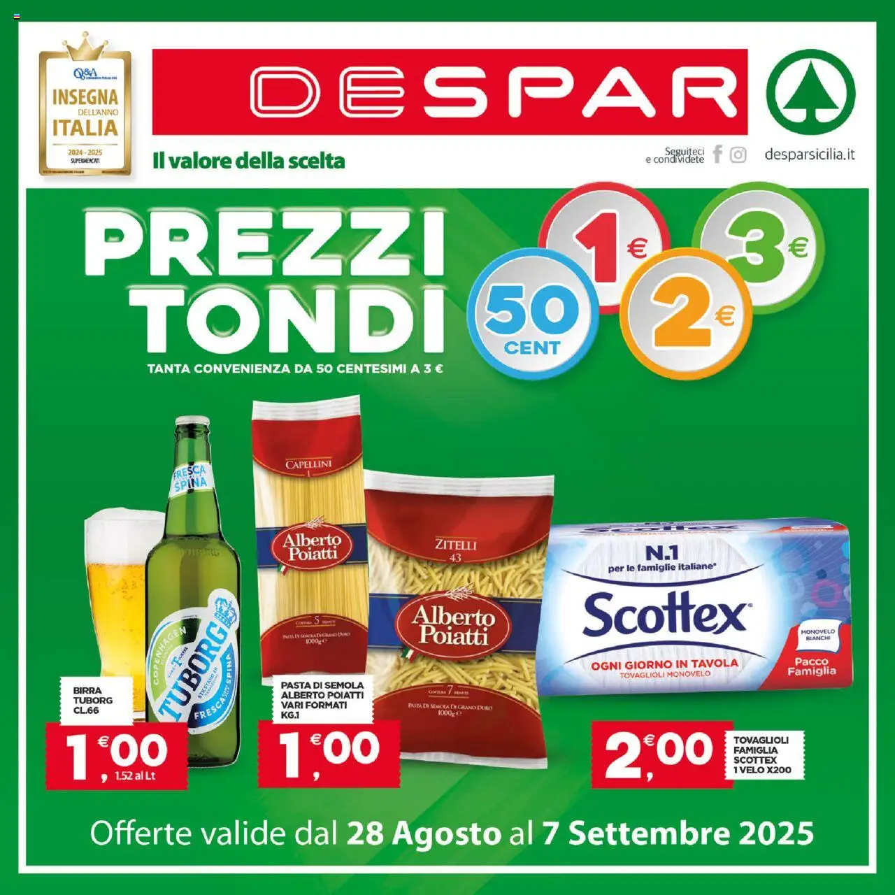 Volantino Despar valido da 28/08/2025 numero di pagina 1