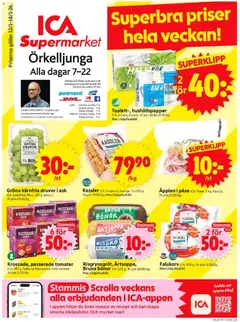 Förhandsgranska reklamblad Örkelljunga från butik ICA Supermarket gäller från 12/01/2026