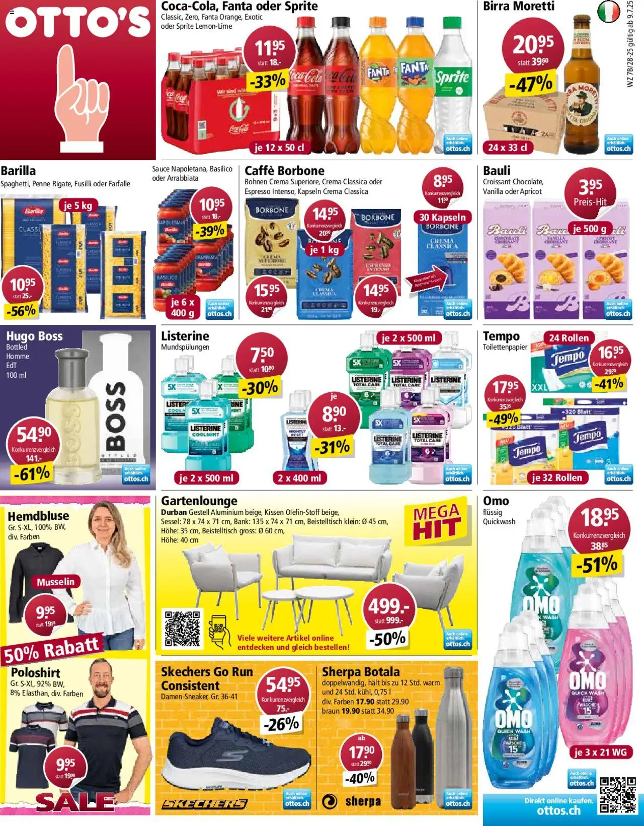 Otto's Aktionen ab 09.07.2025 - Seitennummer 1 - Pasta, Sessel, Beistelltisch, Poloshirt, Sprite, Eau de toilette, Shirt, Hemdbluse