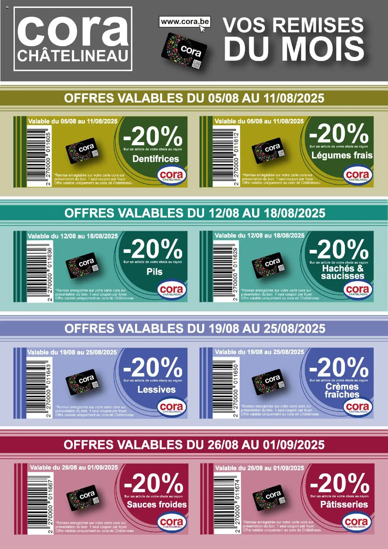 Cora shop Newsletter aout geldig vanaf 05/08/2025 - Paginanummer 1