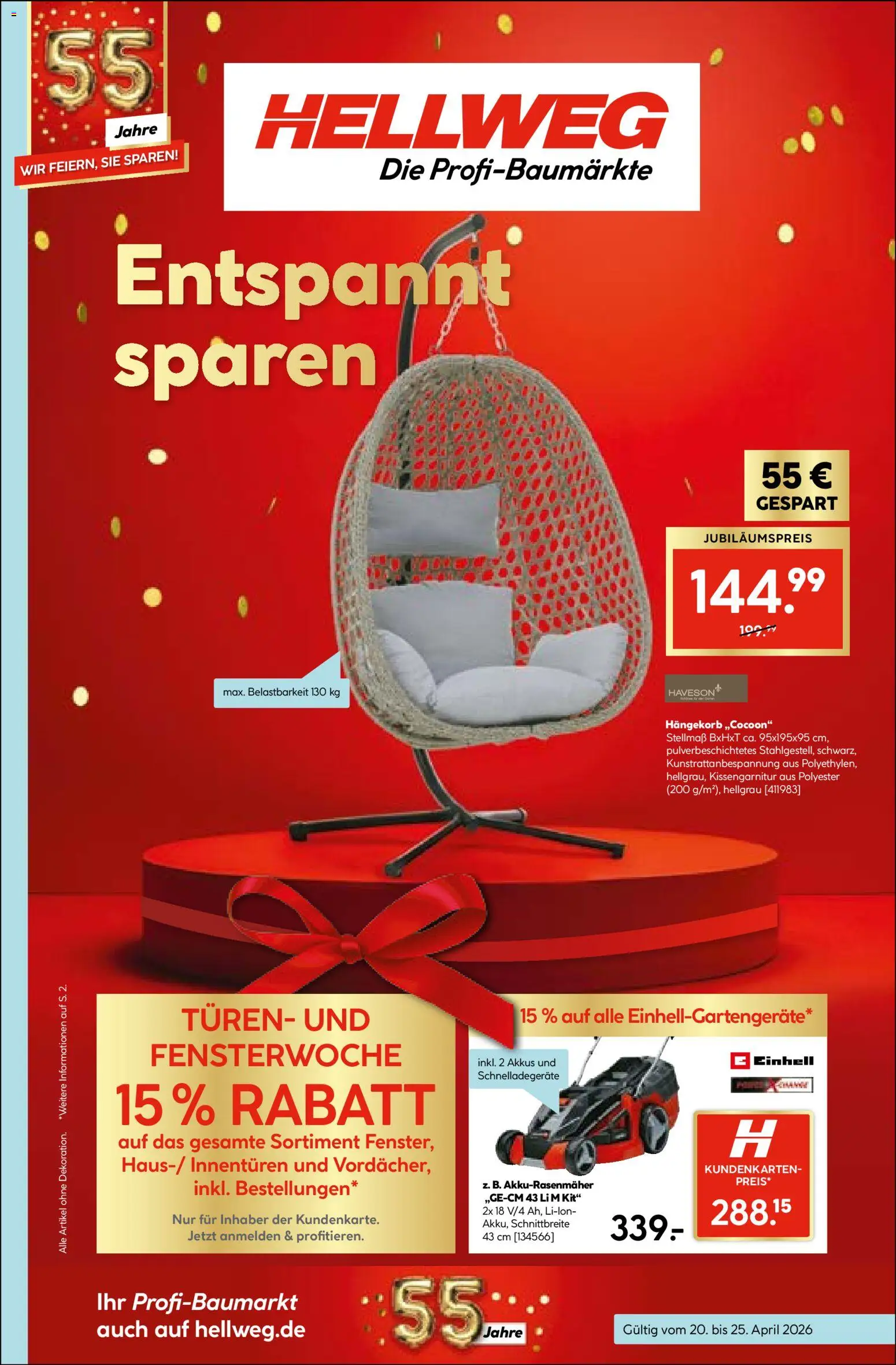 Vorschau von dem Prospekt des Geschäftes Hellweg, gültig ab dem 20.04.2026