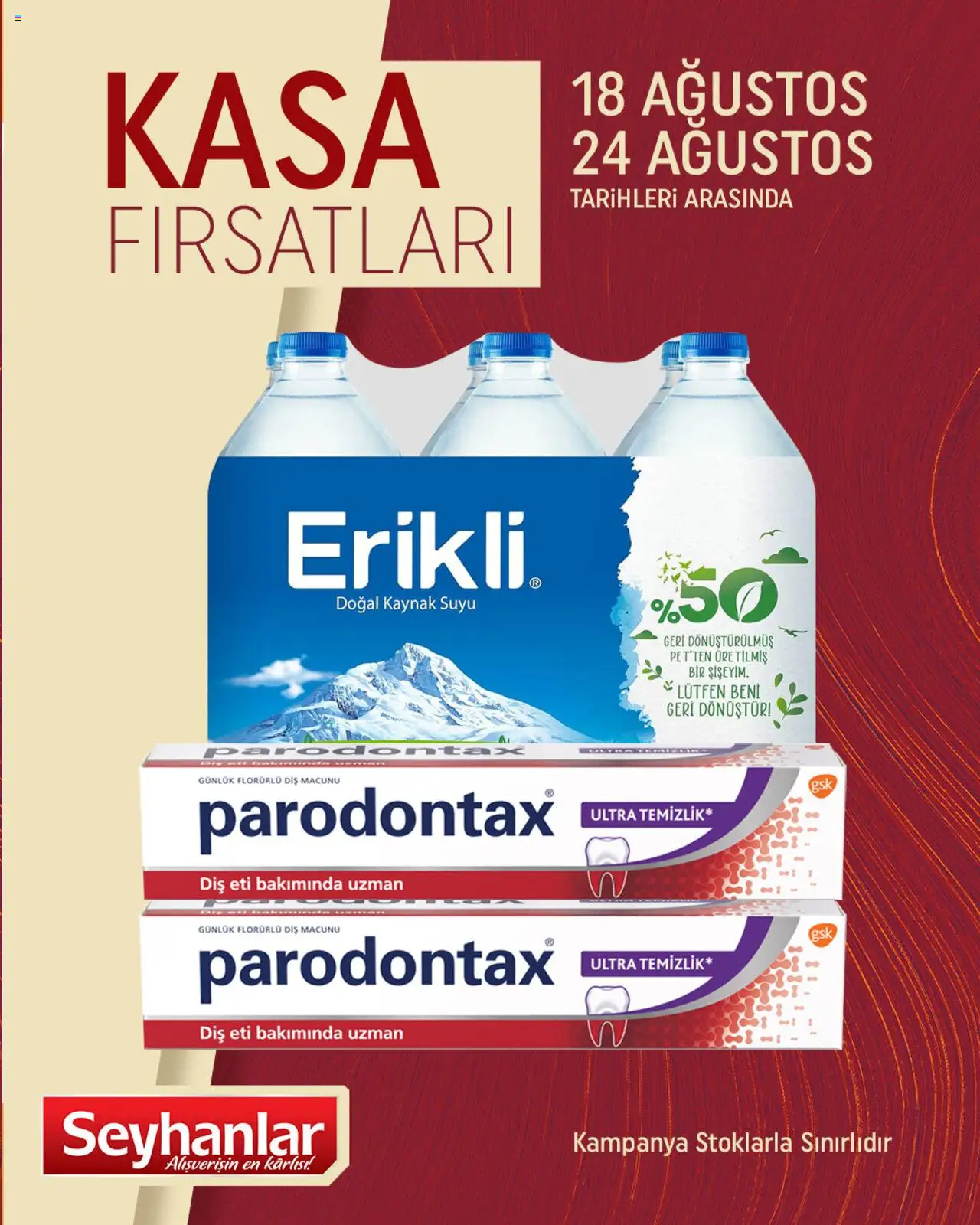 Seyhanlar Market Kasa Fırsatları (18 - 24 Ağustos 2025) - Sayfa numarası 1 - Diş macunu, Kasa