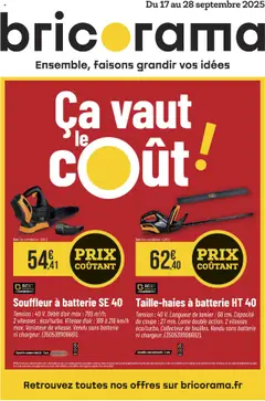 Prévisualisation de Catalogue du magasin Bricorama formulaire valide 17/09/2025