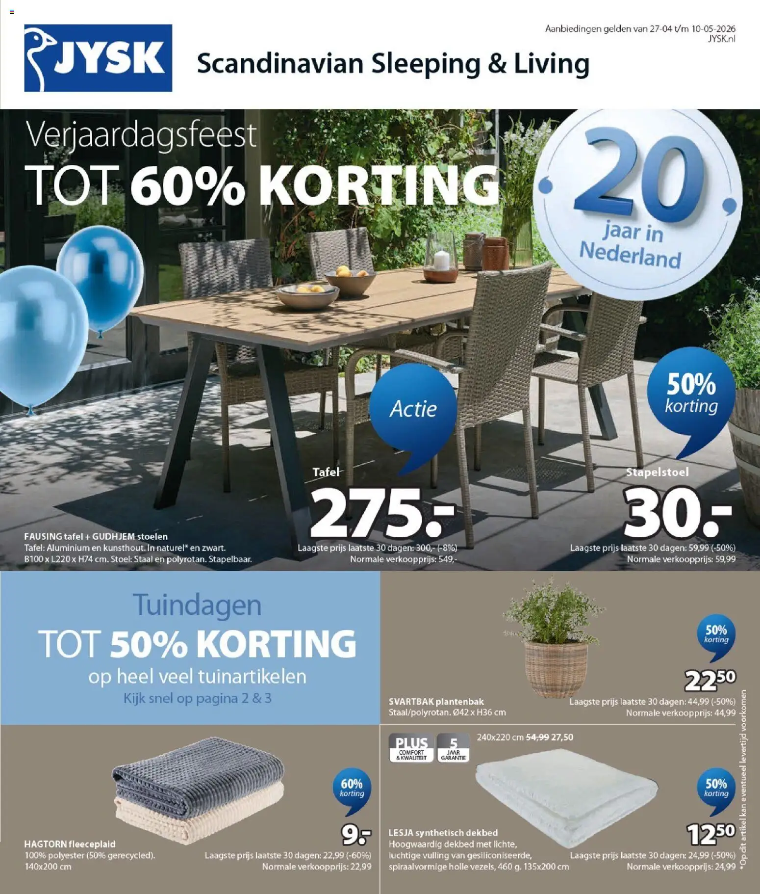 Voorbeeld van Folder van winkel JYSK geldig vanaf 27-04-2026