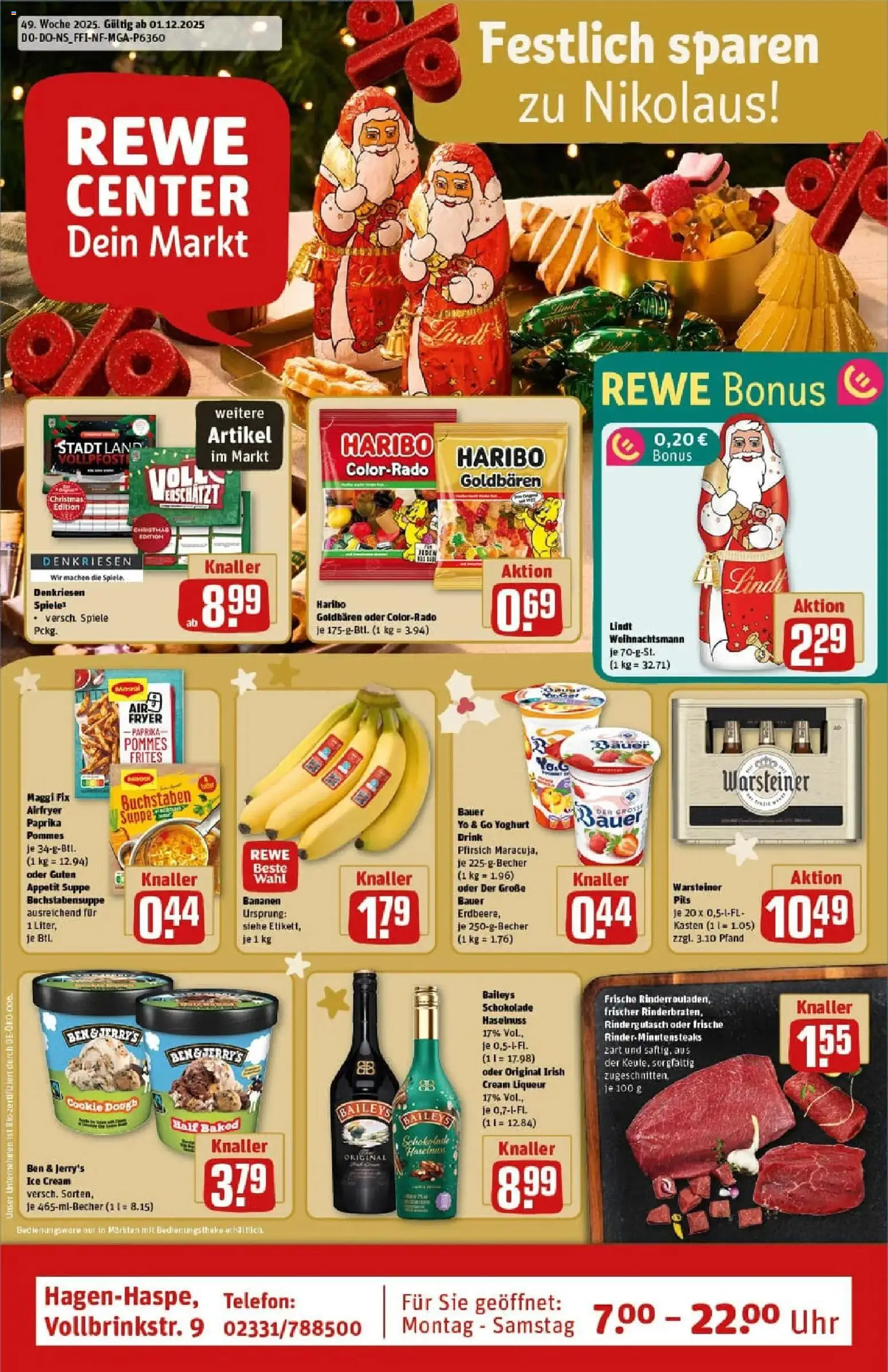 Vorschau von dem Prospekt des Geschäftes Rewe, gültig ab dem 01.12.2025