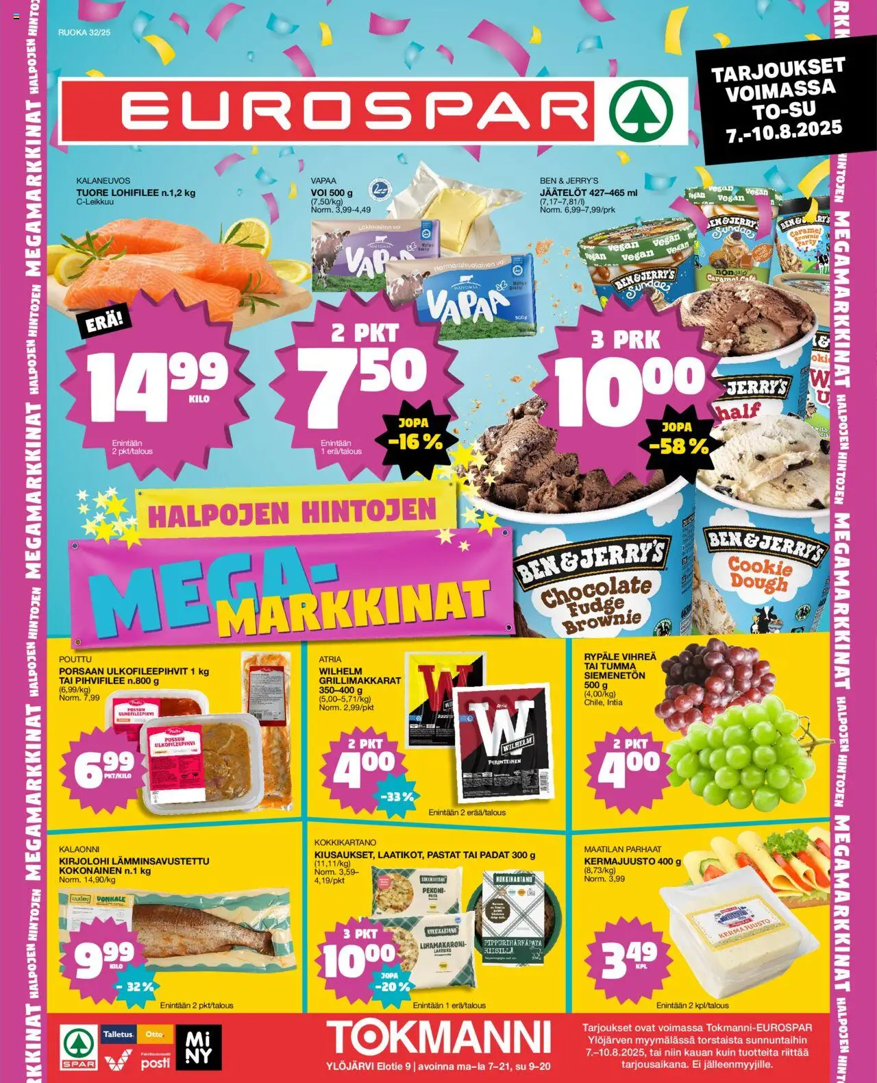 Tokmanni-kaupan EUROSPAR Ylöjärvi Ruokasanomat voimassa 07/08/2025 - Sivulla 1