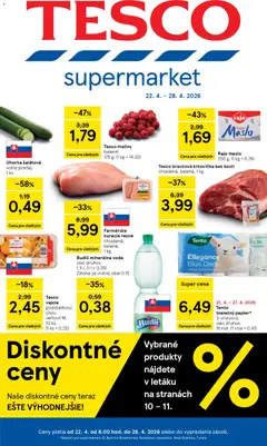 Náhľad Tesco letáku platného od 22.04.2026