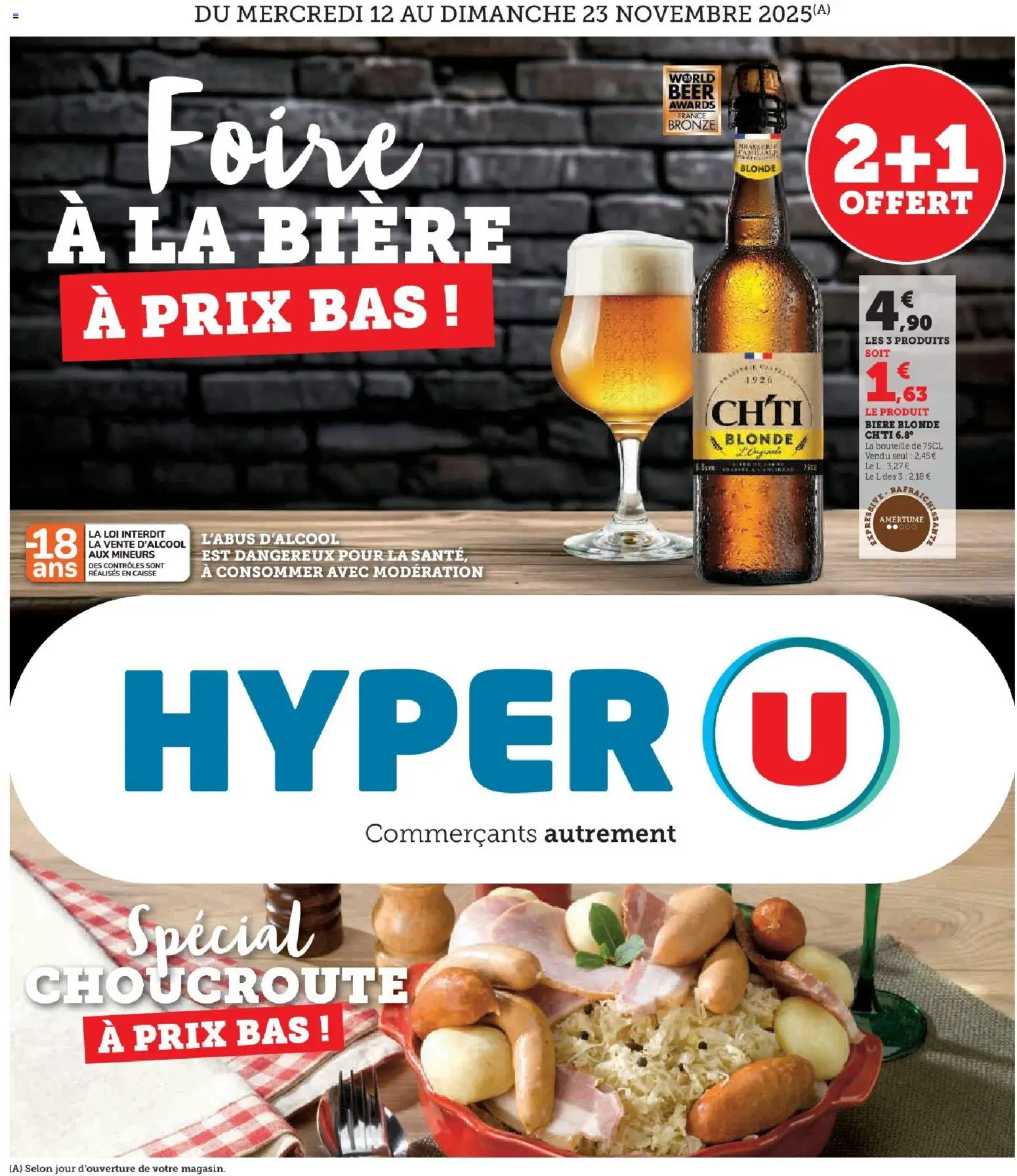 Prévisualisation de Foire à la bière à prix bas ! du magasin Hyper U formulaire valide 12/11/2025
