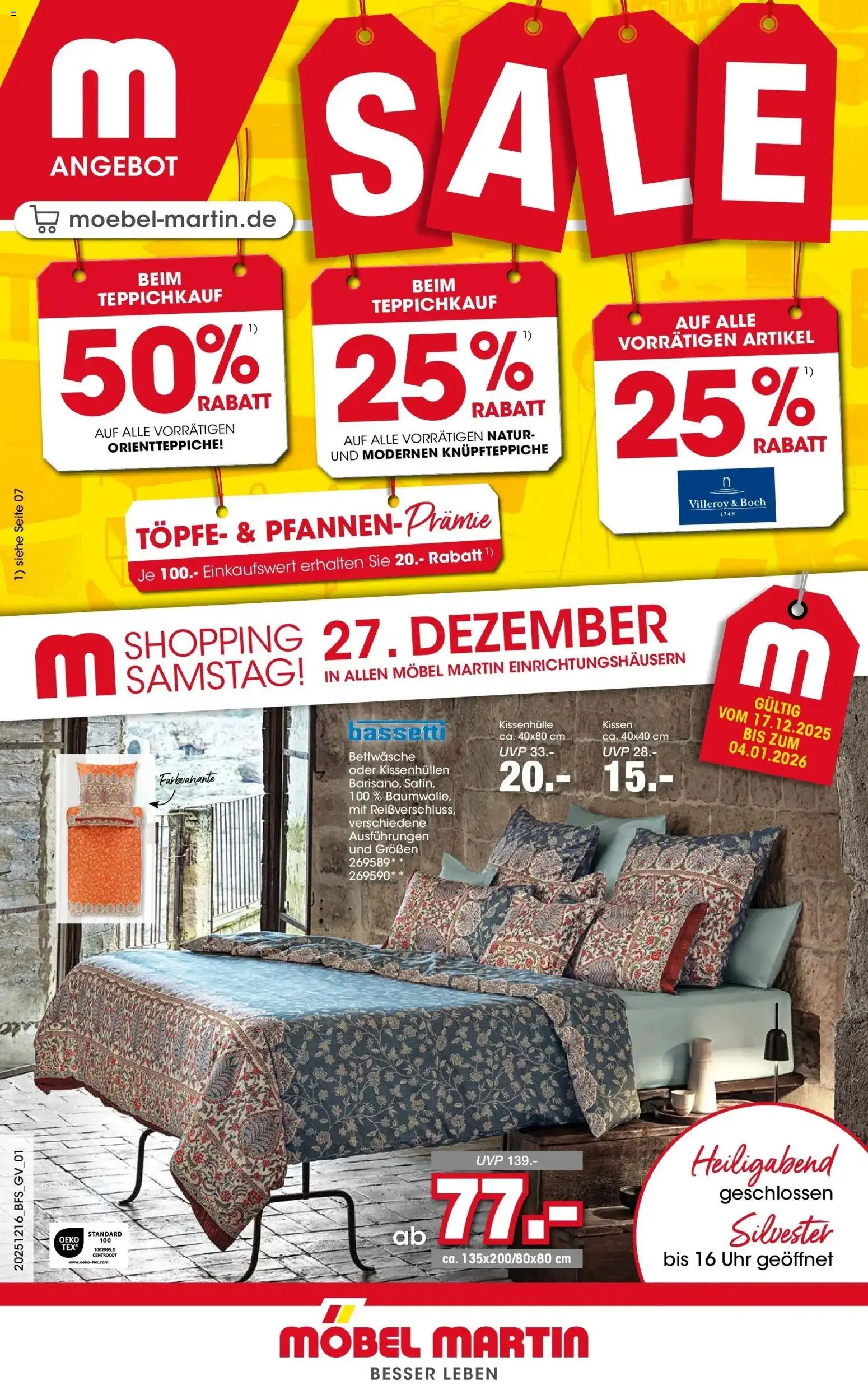 Vorschau von dem Prospekt des Geschäftes Möbel Martin, gültig ab dem 17.12.2025