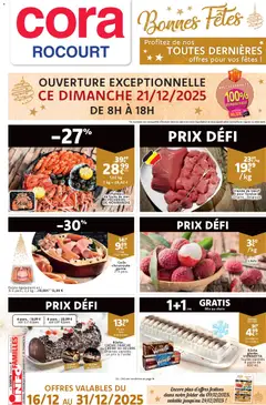 Prévisualisation de Bonnes fêtes chez cora Rocourt du magasin Cora formulaire valide 16/12/2025
