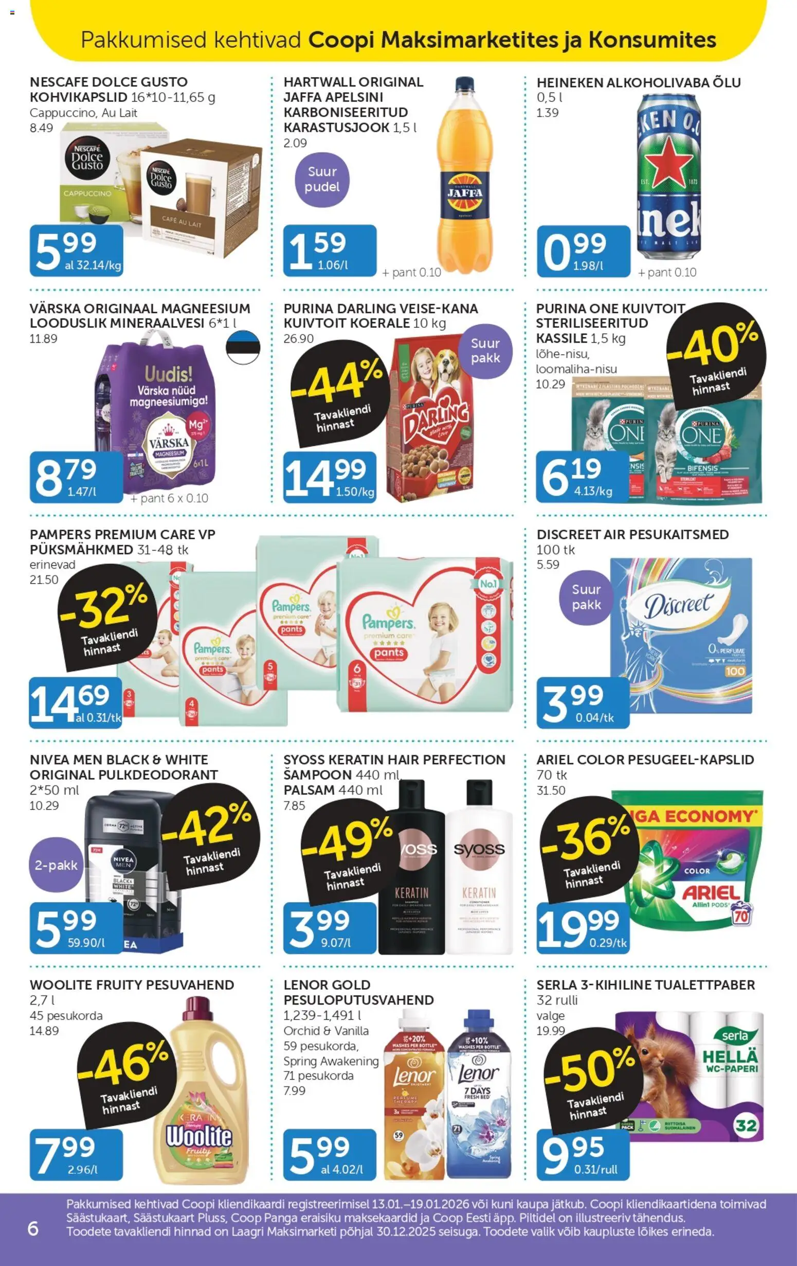 Coop kliendilehe eelvaade alates 2026.01.13