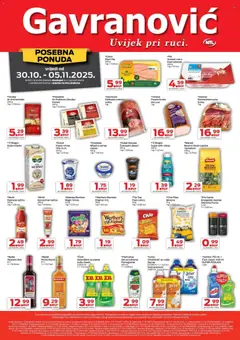 Pregled letka Katalog trgovine Gavranović vrijedi od 30.10.2025