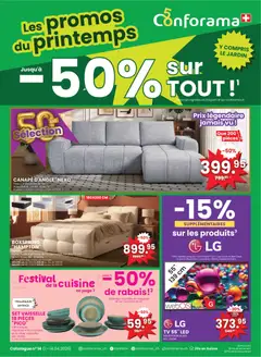 Vorschau des Merkblatts Conforama aktionen Printemps FR vom Shop Conforama gültig von 01.04.2026 bis 14.04.2026