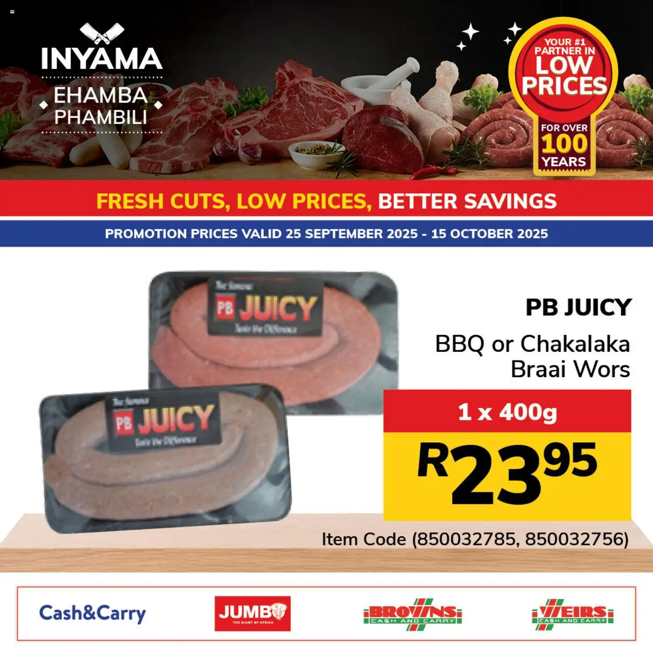 Jumbo Meat Specials Extra from 25/09 - 15/10/2025 > Promotions