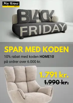 Eksempel på tilbudsavis Black Friday fra butik My Home gyldig fra 04/11/2025