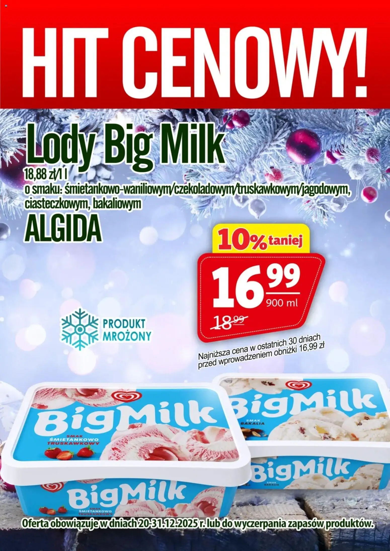 Pogląd gazetki "Promocja - Lody Big Milk Algida" ze sklepu Prim Market ważnej od 20.12.2025