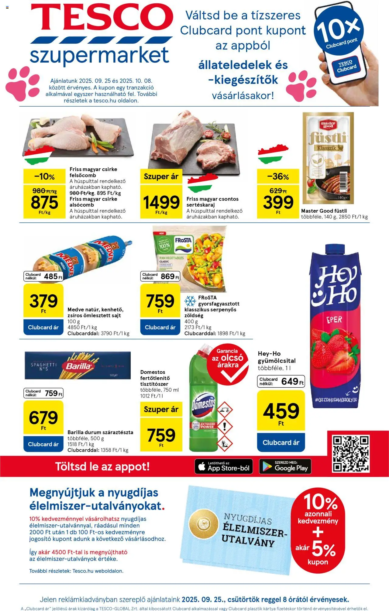 Tesco aktuális szórólap, érvényes 2025.09.25.-től - 1 oldal