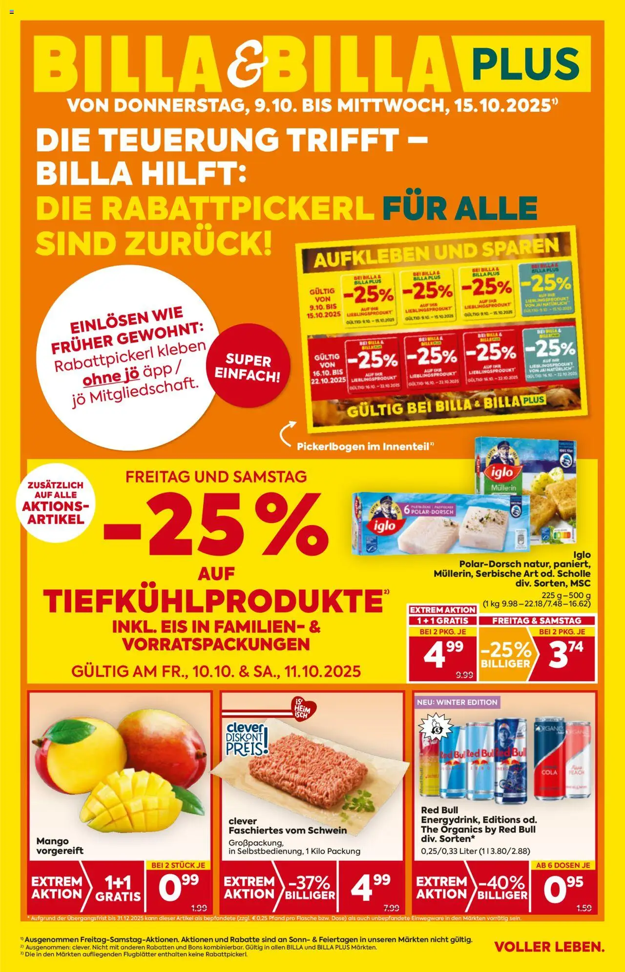  BILLA Flugblatt ab 09.10.2025 vorschau >> Burgenland - Seite 1