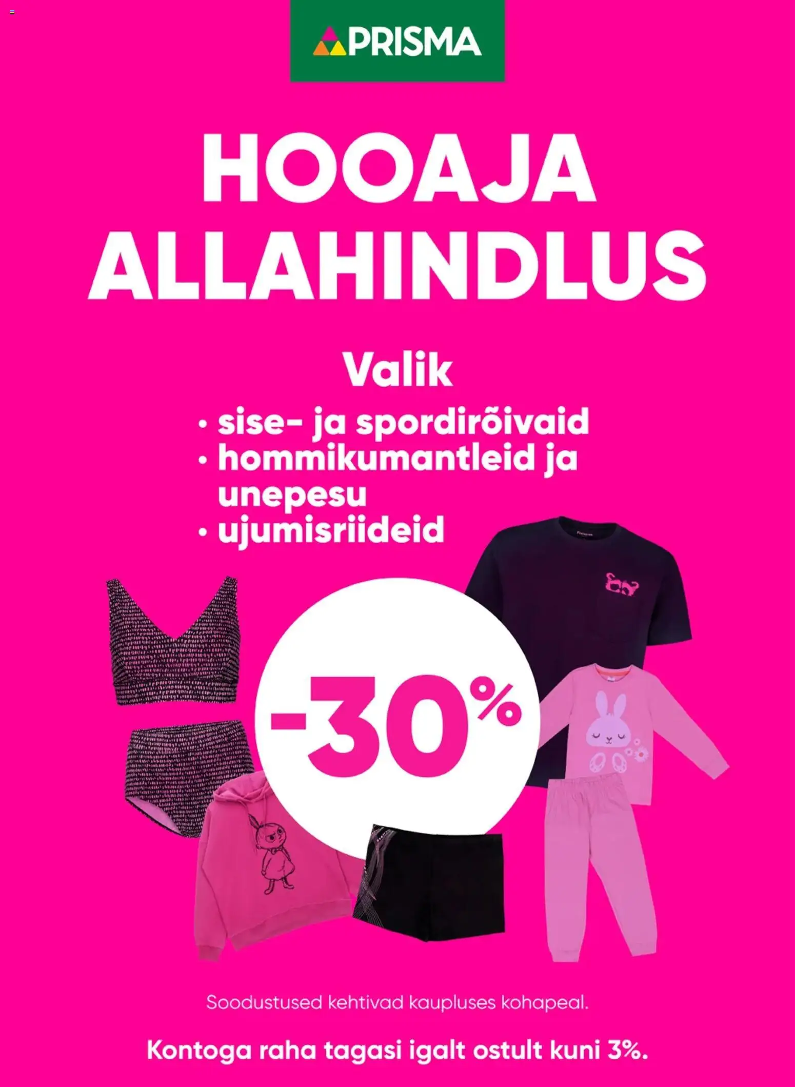 Prisma kliendilehe eelvaade alates 2026.01.01