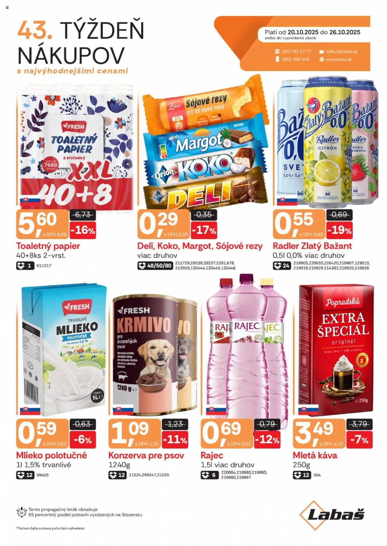 Labaš Leták (20.10. - 26.10.2025) - Akčná ponuka