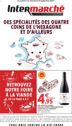 Prévisualisation de Catalogue: sélection de notre région spécial foire à la viande du magasin Intermarché formulaire valide 09/09/2025