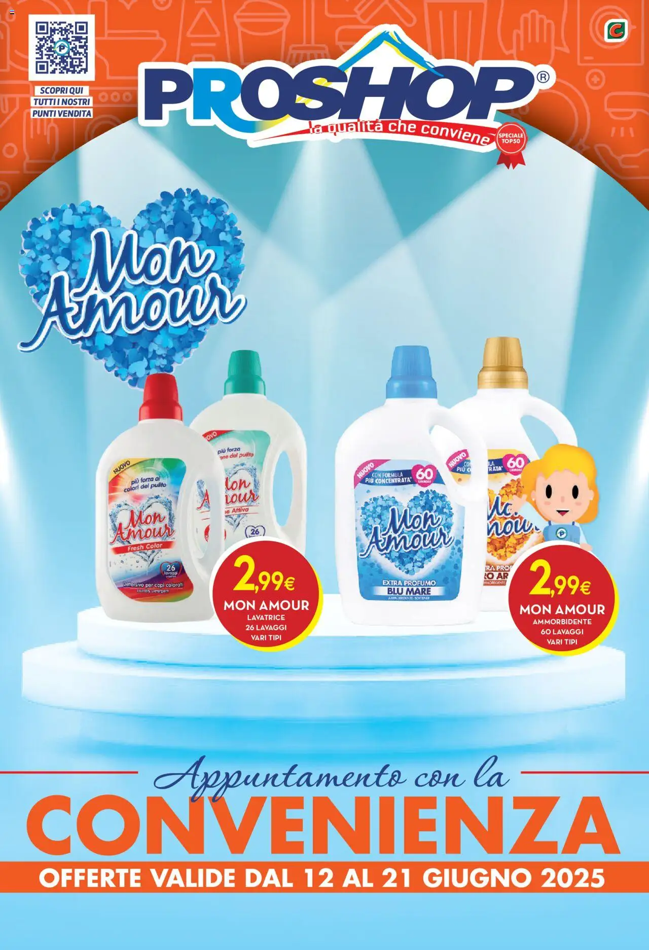 Volantino Proshop valido da 12/06/2025 numero di pagina 1 - Lavatrice, Profumo, Ammorbidente