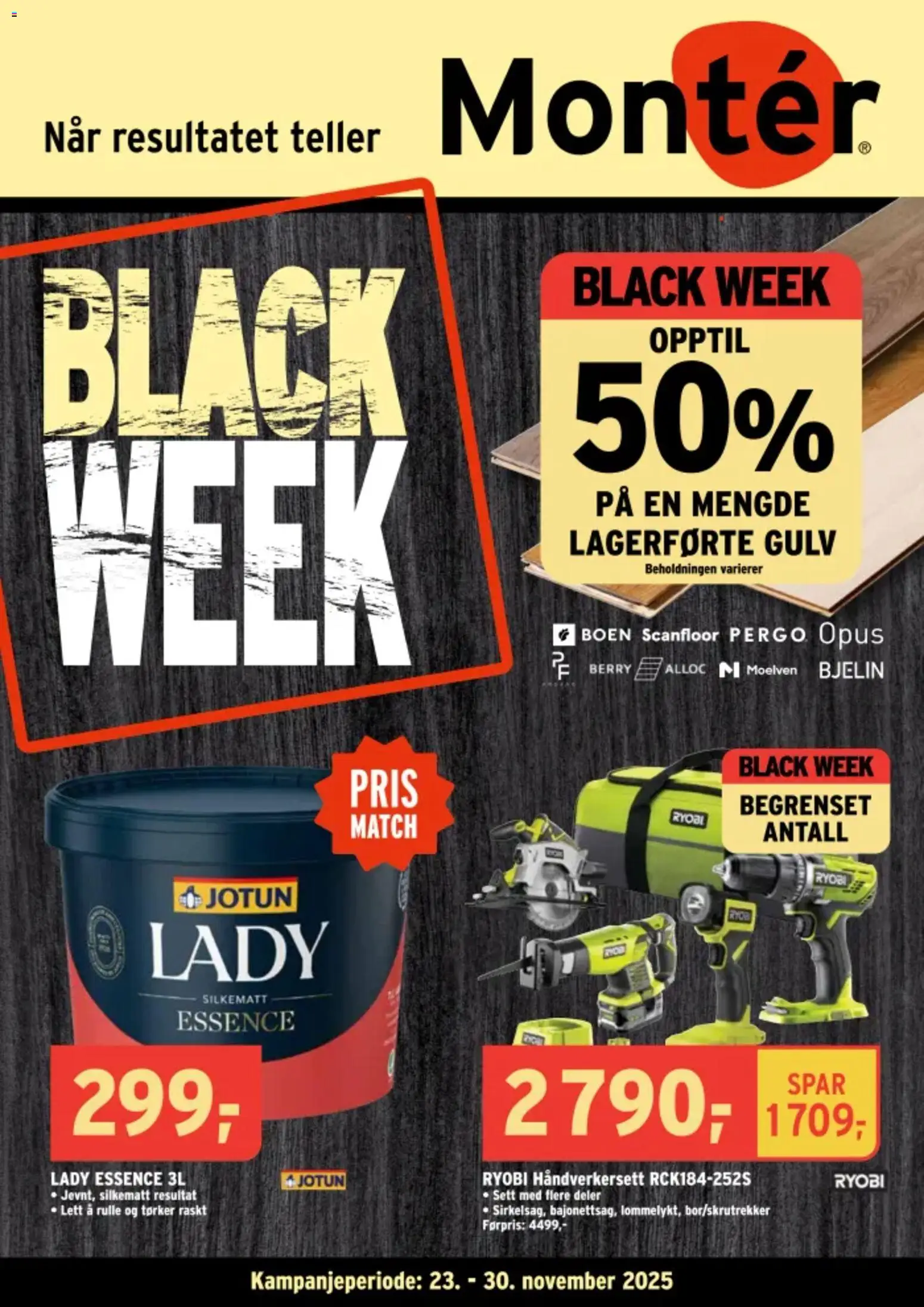 Forhåndsvis Black Friday fra butikk Montér gyldig fra 23/11/2025