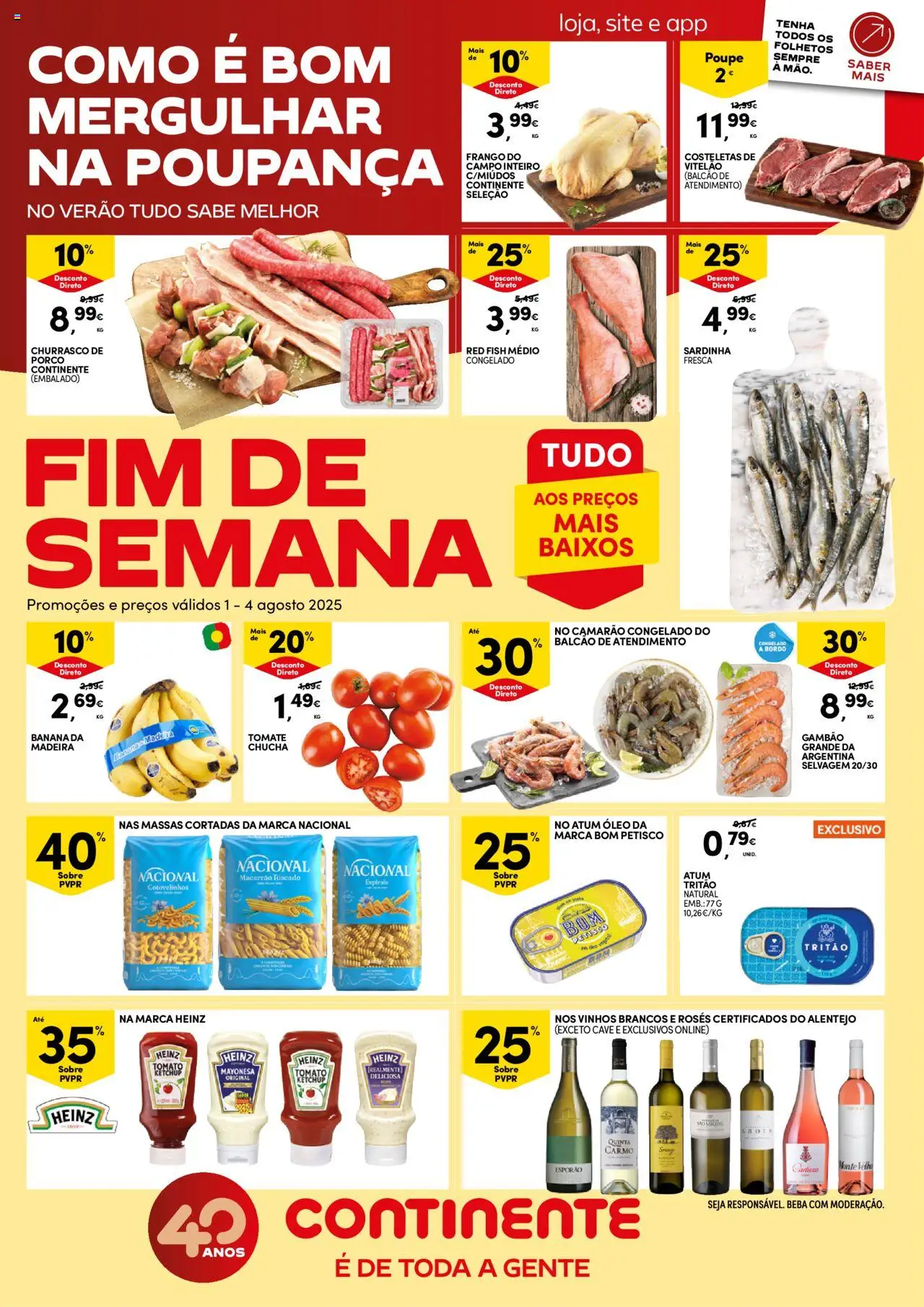 Continente Folheto de 01/08/2025 - catálogo esta semana - página 1