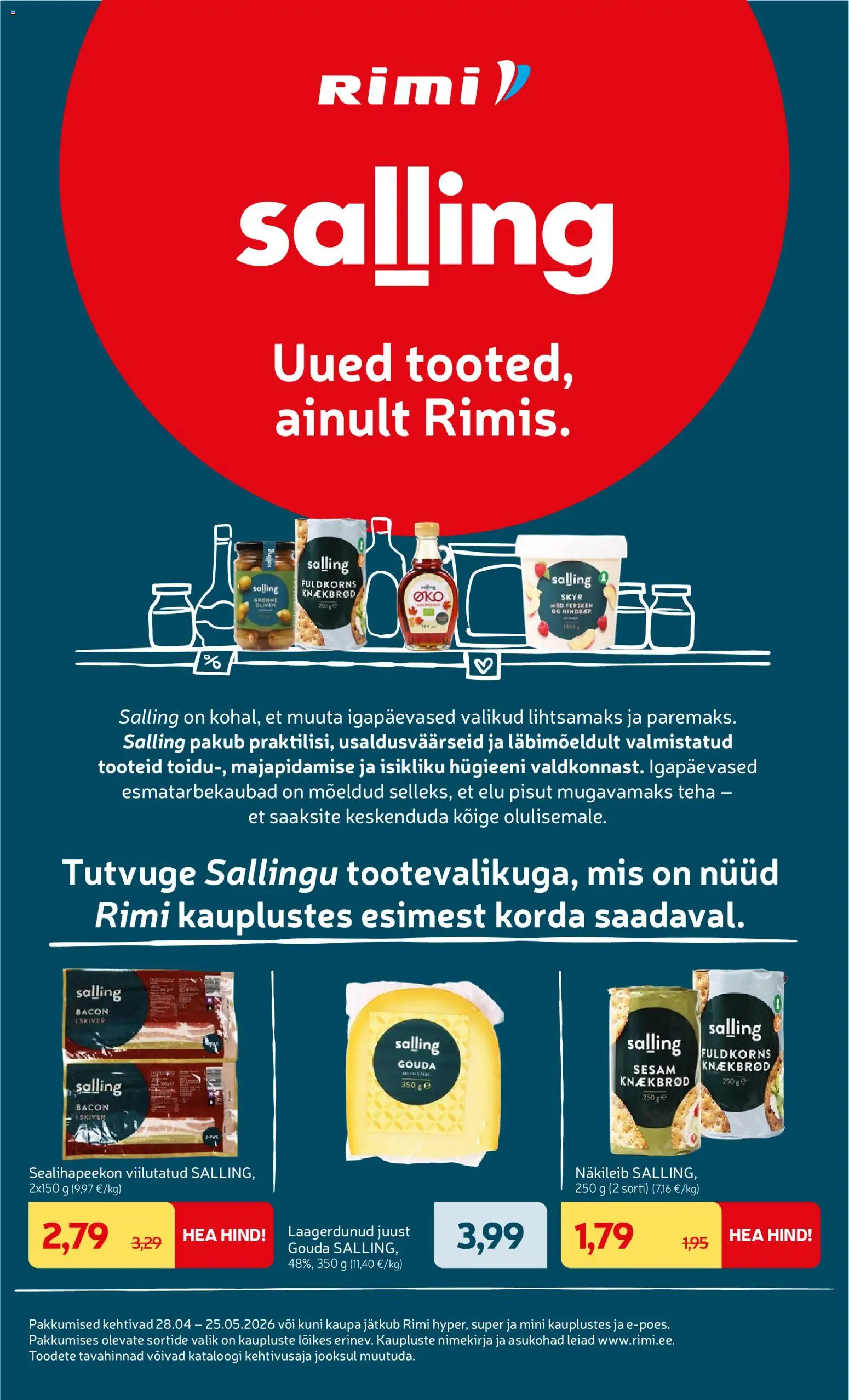 Rimi kliendilehe eelvaade alates 28.04.2026